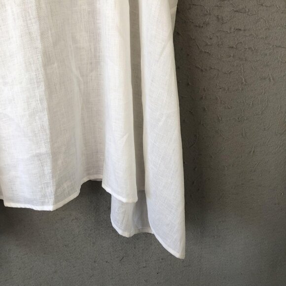 Planet by Lauren G Tank Top Womens Large Linen Sleeveless Asymmetrical Made USA - Picture 12 of 16